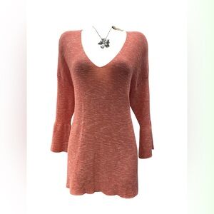 89th & Madison Terracotta V-Neck Tunic Size XL